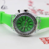 Flash Luminous Watch Led light Personality trends students lovers jellies woman men's watches light WristWatch